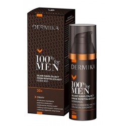 Dermika 100% For Men Silnie nawilżający krem rewitalizujący 30+ dzień/noc 50 ml