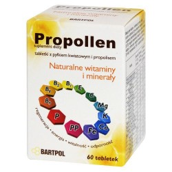 Propollen tabletki z propolisem i pyłkiem kwiatowym 60tabl.