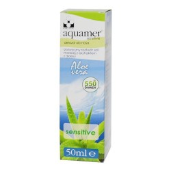 Aquamer Sensitive izotoniczny roztwór soli morskiej z ekstraktem z aloesu 550 dawek 50 ml