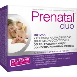 Prenatal Duo (Prenatal Classic 30 tabl. powl. + Prenatal Dha Omega 3 z ryb 30 kaps.)