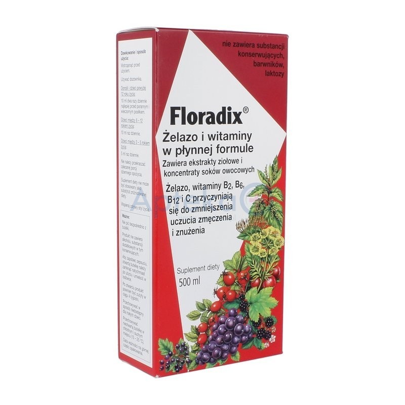 Floradix żelazo i witaminy tonik 500 ml