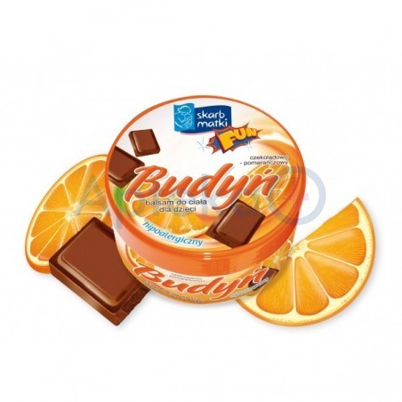 Skarb Matki Budyń czekoladowo-pomarańczowy do ciała dla dzieci 140ml