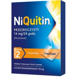 Niquitin 14 mg/24 h plastry przezroczyste 2 stopień 7szt.