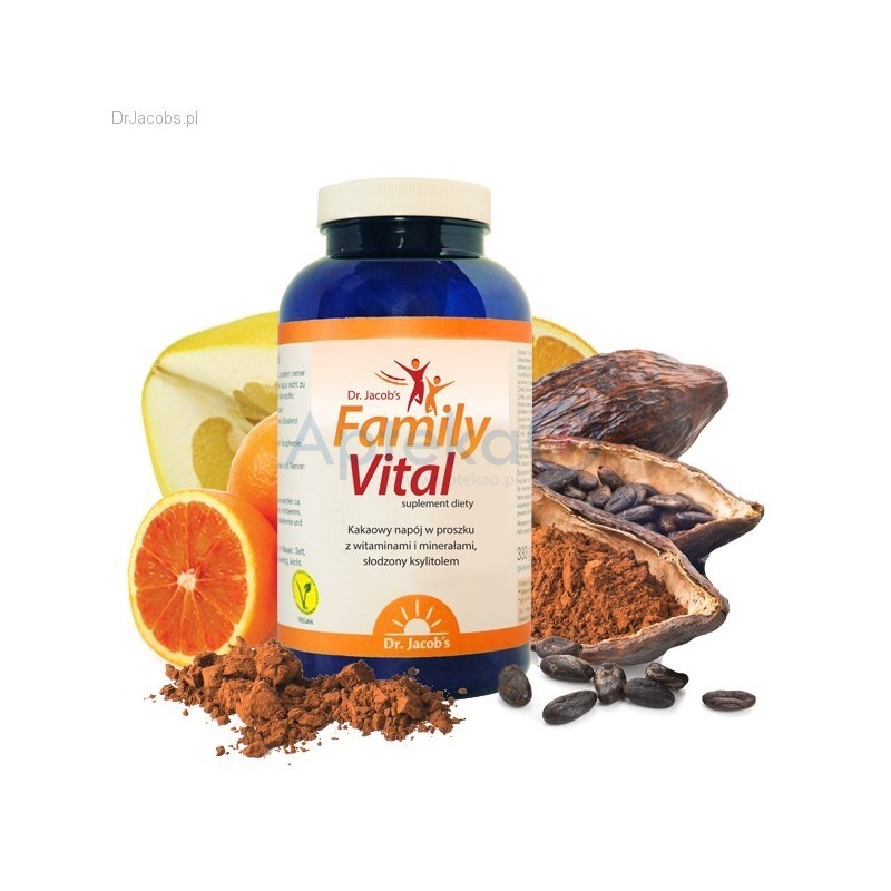 FamilyVital proszek z witaminami o smaku kakaowym 325g