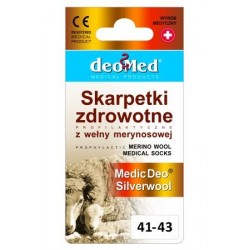 Medic Deo Silverwool Skarpetki zdrowotne z wełną merynosową i srebrem 1para