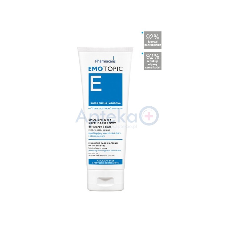 Pharmaceris E EMOTOPIC emolientowy krem barierowy do twarzy i ciała, ręce, łokcie, kolana (EMOLIACTI krem odżywczy) 75 ml