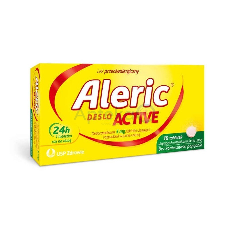 Aleric Deslo Active 5 mg 10 tabletk ulegających rozpadowi w jamie ustnej 
