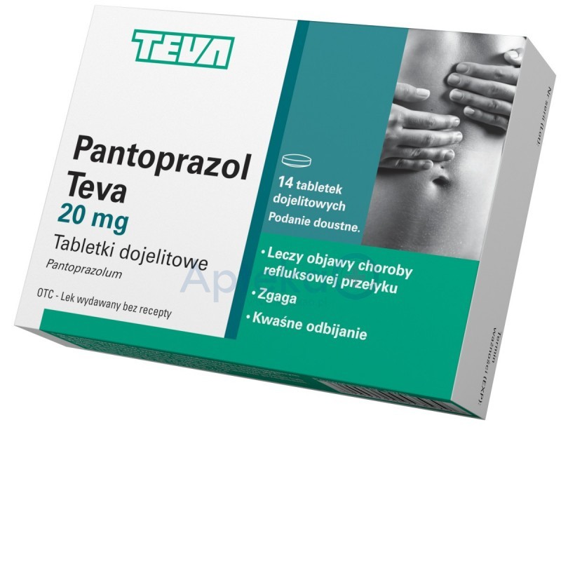 Pantoprazol Teva mg 14 tabletek dojelitowych