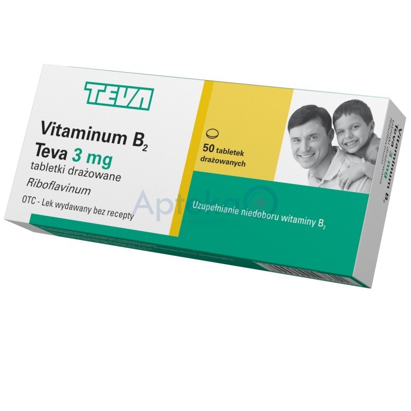 Vitaminum B2 Teva 3 mg 50 tabletek drażowanych