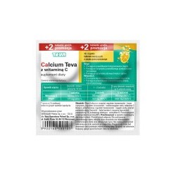 Calcium Teva z witaminą C 12  tabletek musujących + 2 tabletki gratis
