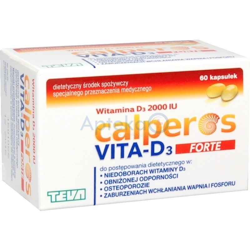 Calperos Vita-D3 Forte 2000 j.m 60 kapsułek