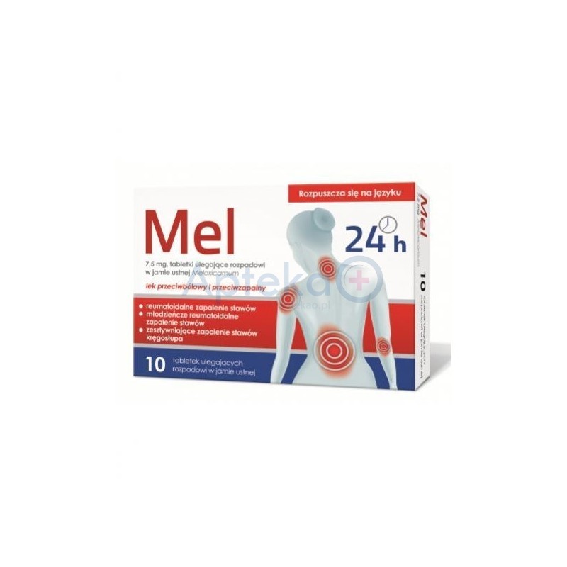 Mel 7,5 mg tabletki ulegające rozpadowi w jamie ustnej 10 sztuk