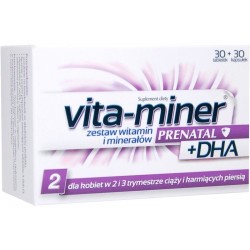 Vita-miner Prenatal + DHA 2 30 tabletek + 30 kapsułek 60 szt. 