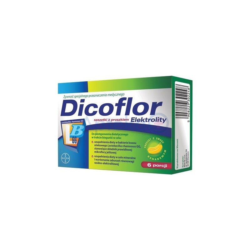Dicoflor Elektrolity proszek 6 porcji ( 12 saszetek)