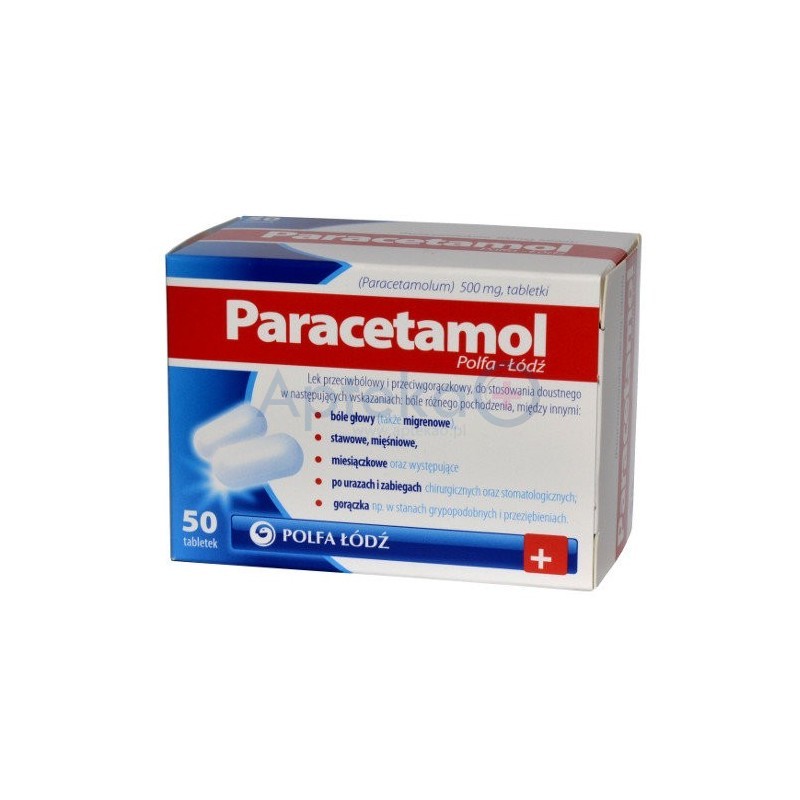 Paracetamol Polfa Łodź  500 mg tabletki 50 tabl.