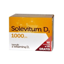Solevitum D3 1000 j.m. 60 kapsułek + 15 Gratis