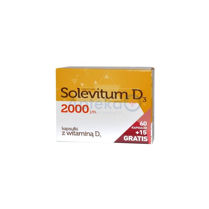 Solevitum D3 2000 j.m. 60 kapsułek + 15 Gratis