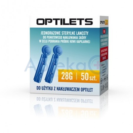 Optilets jednorazowe sterylne lancety do nakłuwacza Optilet 50 sztuk