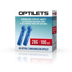 Optilets jednorazowe sterylne lancety do nakłuwacza Optilet 100 sztuk