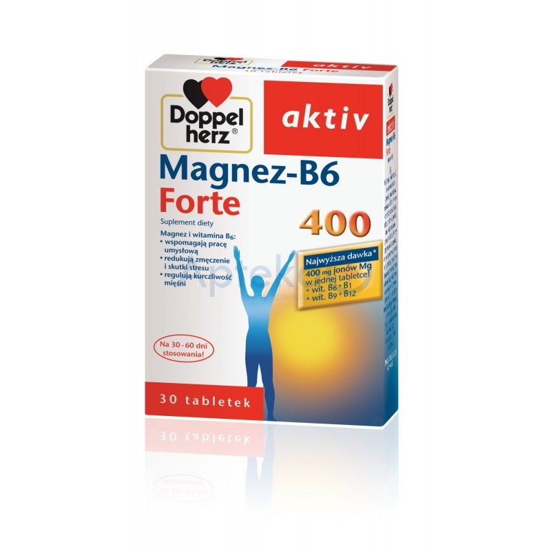 Doppelherz Aktiv Magnez-B6 Forte 400 tabletki 30 tabl.