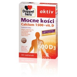 Doppelherz Aktiv Mocne kości Calcium 1500 + vit. D tabletki 30 tabl.