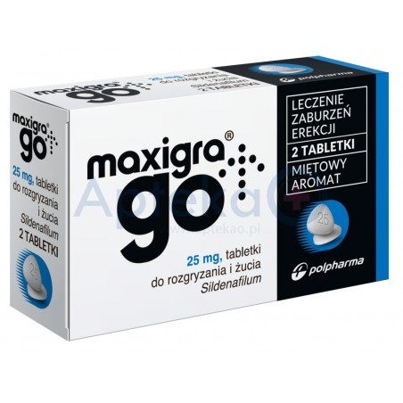 Maxigra Go 25 mg tabletki do rozgryzania i żucia 2 tabl.
