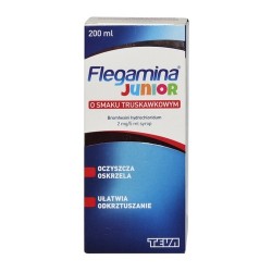 Flegamina Junior 2mg/5ml syrop o smaku truskawkowym 200 ml