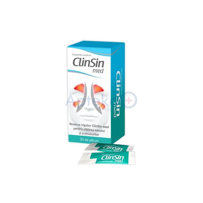  ClinSin Med Zestaw do płukania nosa i zatok uzupełnienie saszetki 30 sasz.