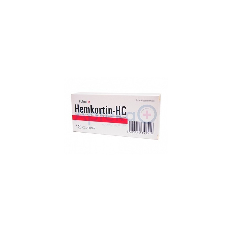 Hemkortin-HC czopki 12szt.