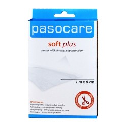 Pasocare Soft Plus Plaster włókninowy z optrunkiem 1m x 8cm 1op.