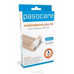 Pasocare Wodoodporny Plus 3D plaster z opatrunkiem 1m x 8 cm 1szt.