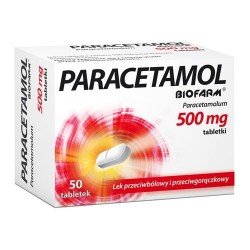 Paracetamol Biofarm 500 mg tabletki 50 tabl.