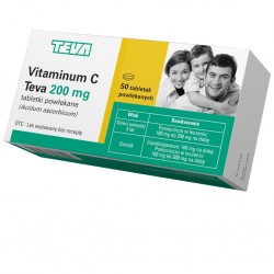 Vitaminum C Teva 200 mg 50 tabletek powlekanych
