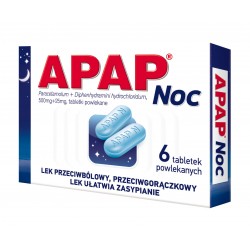 Apap Noc 500 mg + 25 mg  tabletki  powlekane 6 tabl.