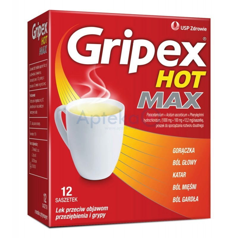 Gripex Hot Max ( Activ Forte) saszetki 12 sasz.