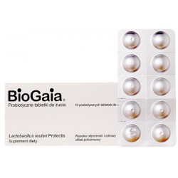 BioGaia probiotyczne tabletki do żucia o smaku truskawkowym 10 tabl.