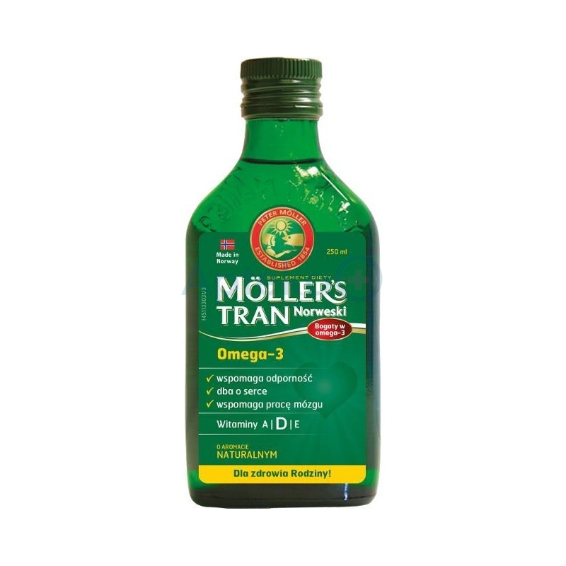 Moller's Tran Norweski o aromacie naturalnym 250 ml