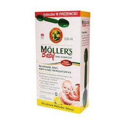 Moller's Baby Tran Norweski o aromacie naturalnym 250 ml