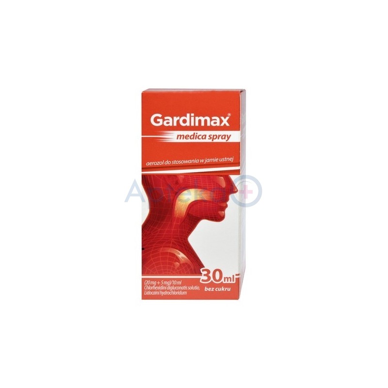 Gardimax Medica 20mg + 5mg / 10ml aerozol 30 ml