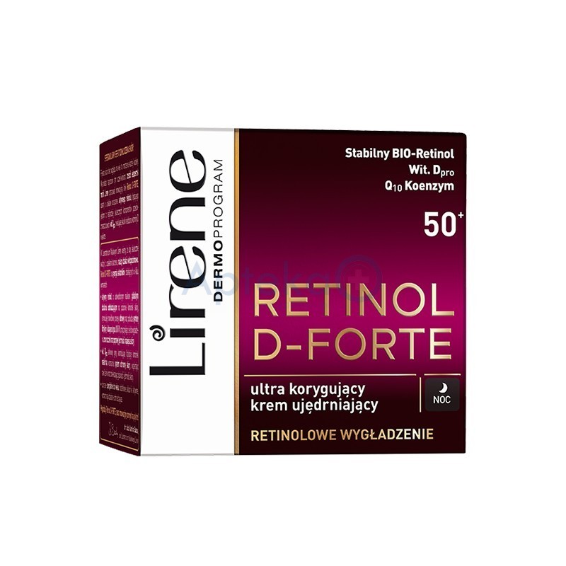 Lirene Retinol D-Forte 50+ Ultra korygujący krem ujędrniający na noc 50ml
