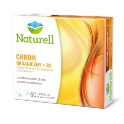 Naturell Chrom organiczny + B3 tabletki do ssania 60tabl.