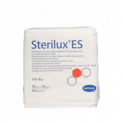 Sterilux ES Kompresy z gazy bawełnianej niejałowe 13-nitkowy 8-warstw 10x10 cm 100szt.