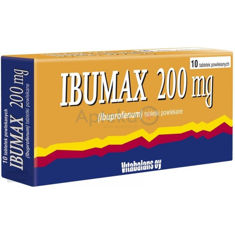 Ibumax 200 mg tabletki powlekane 10tabl.