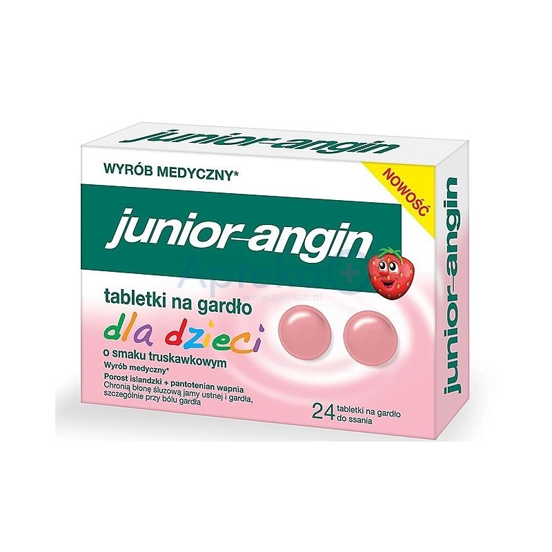 Junior-Angin tabletki na gardło dla dzieci 24 tabl.