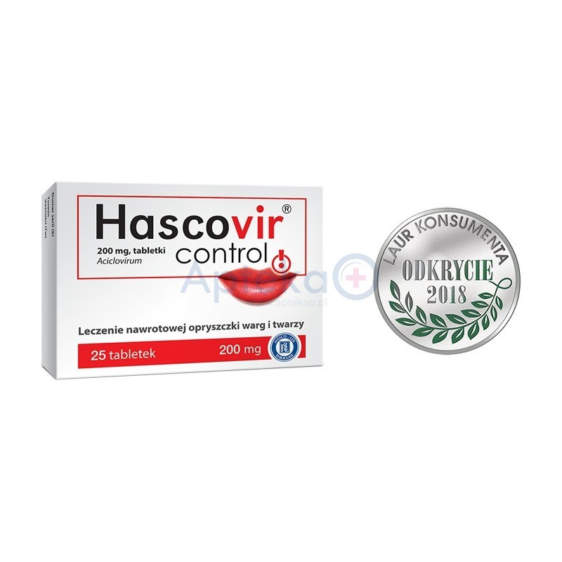 Hascovir Control 200mg tabletki 25 tabl.