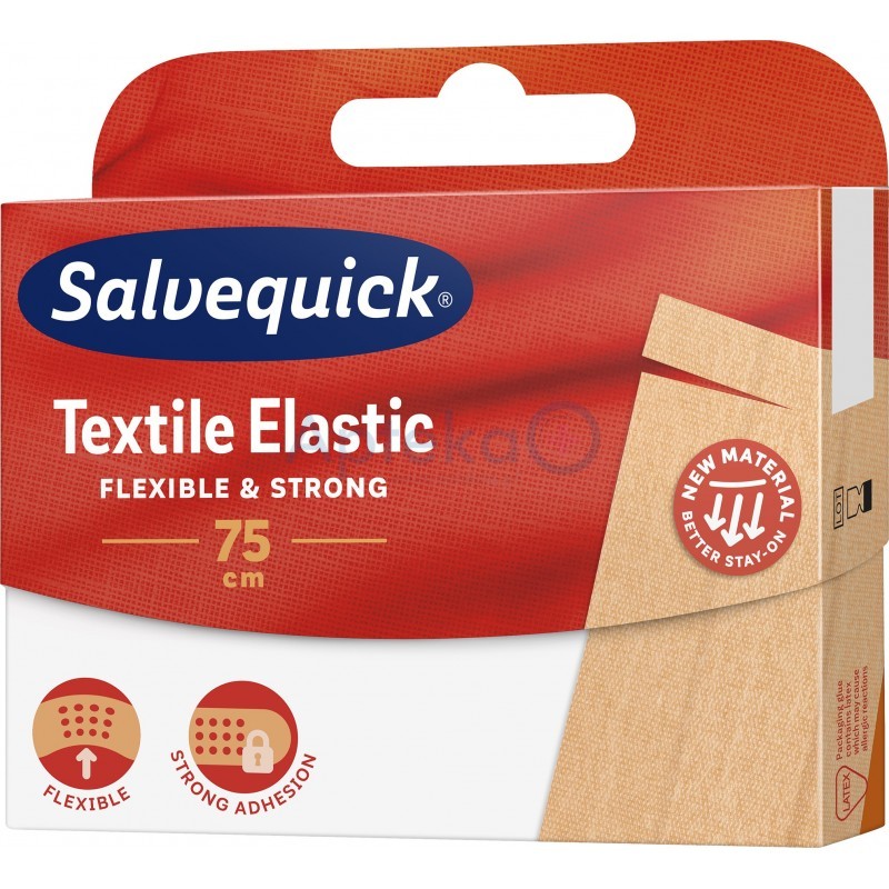 Salvequick Textile Elastic plaster do cięcia 75cm 1op.