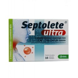 Septolete Ultra o smaku cytryny i czarnego bzu 16 pastylek do ssania