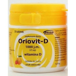 Oriovit-D 1000j.m. tabletki o smaku owocowym 30tabl.