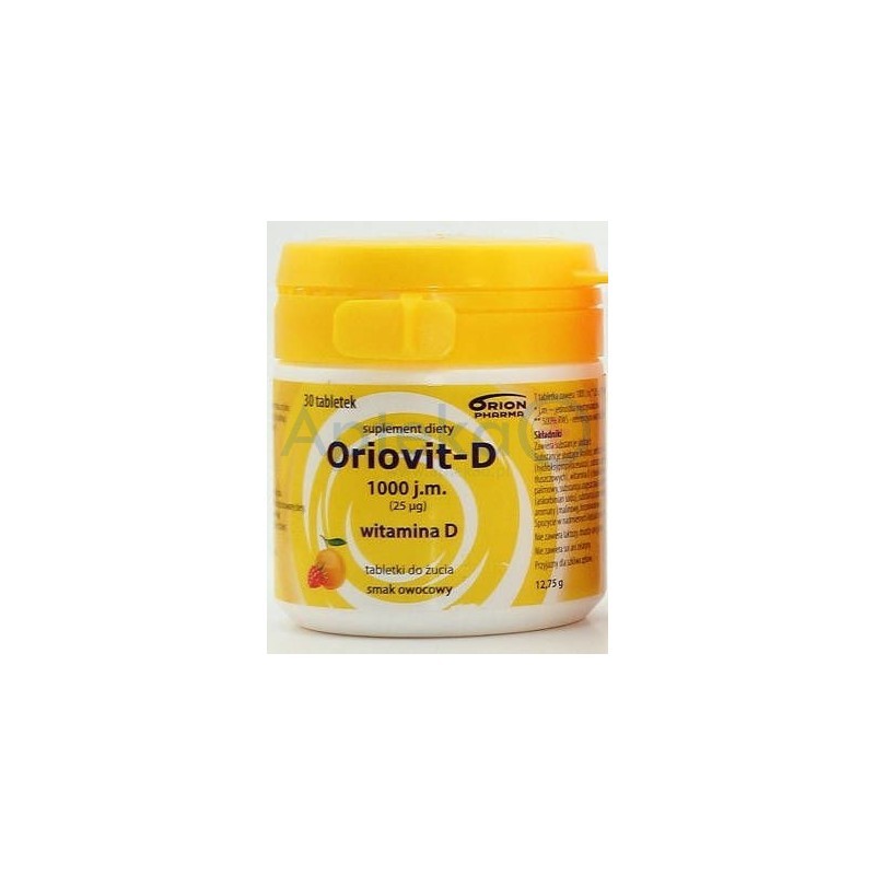 Oriovit-D 1000j.m. tabletki o smaku owocowym 30tabl.