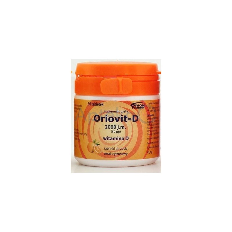 Oriovit-D 2000j.m. tabletki o smaku owocowym 30tabl.